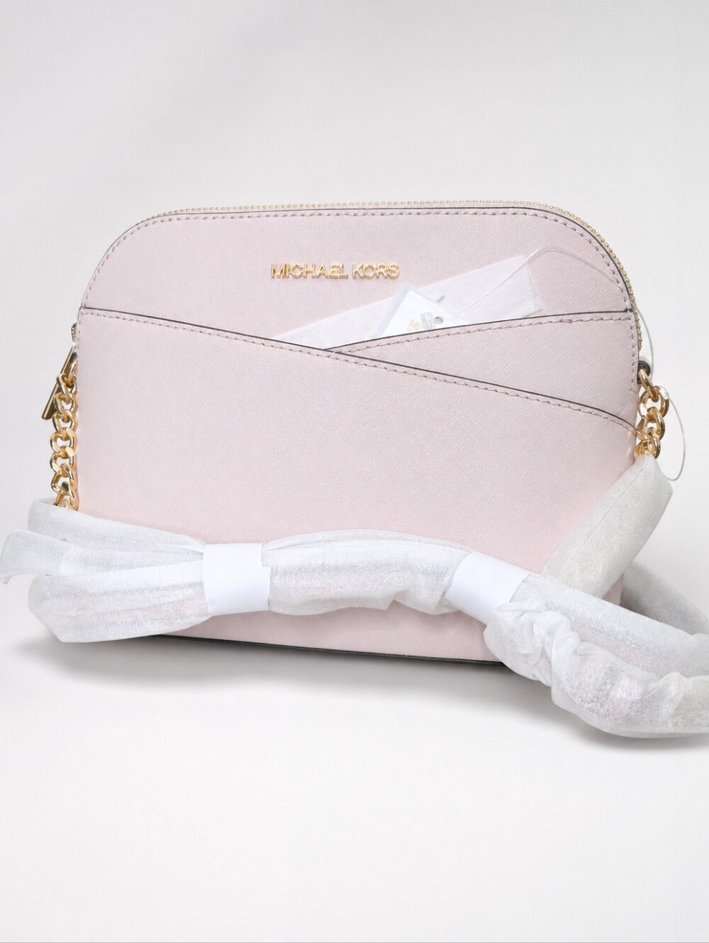 Michael Kors Jet Set Dome Crossbody Powder Blush - Picture 1 of 5